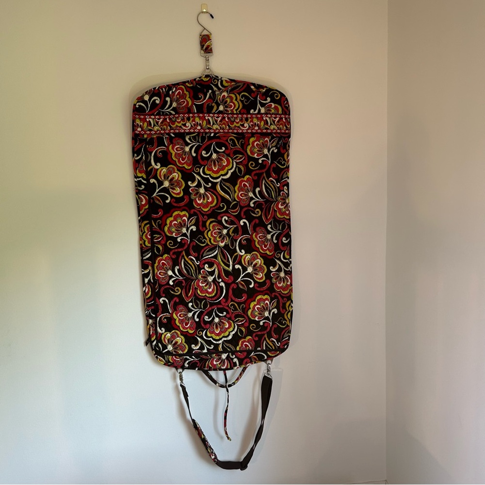 VERA BRADLEY Hanging Garment Bag - PUCCINI - Brown Pink Yellow Floral - Picture 10 of 16